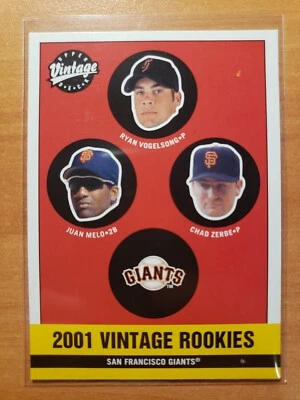 2001 Upper Deck Vintage #363 Ryan Vogelsong, Juan Melo, Chad Zerbe -Novatos- MLB Foto 1 de 2