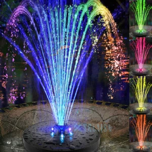 Solar Power Fountain Submersible Floating Water Pump Bird Bath Pond Garden Decor - Picture 1 of 27
