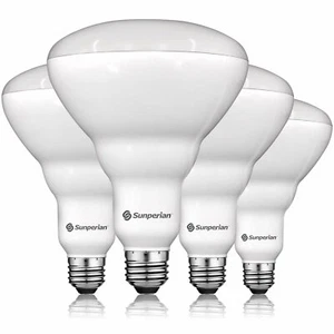 Sunperian 4 Pack BR40 LED Flood Light Bulb 13W 2700K Warm White 1400lm E26 - Picture 1 of 7
