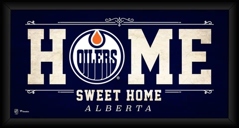 Edmonton Oilers Framed 10" x 20" Home Sweet Home Collage Cover