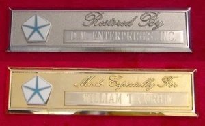 PLYMOUTH PENTASTAR - PLACA DE TABLERO GRABADA PERSONALIZADA - Imagen 1 de 1