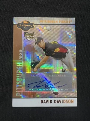 2008 Topps Co-Signers Hyper Plaid Bronze #102 David Davidson Auto RC /75 - Image 1 of 3