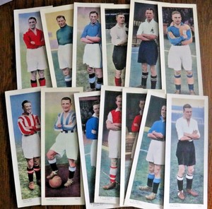 E16 FOOTBALLERS 1936, PANEL PORTRAITS , COLOURED, TOPICAL TIMES CARDS, L2