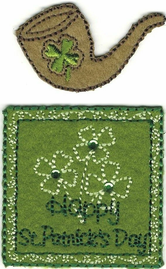 Irish 4 Leaf Clover Shamrock St. Patrick's patch pipe - Image 1 of 1