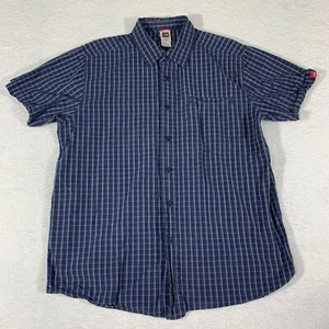 The North Face Kurzarm Hemd mit Knopfleiste Herren Gr. XL blau weiß kariert - Bild 1 von 9