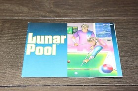 Lunar Pool NES Nintendo Instruction Manual Only