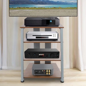 4-Layers AV Media Stand Stereo Stand Media Holder w/ Storage Shelves 110.23 lbs - Picture 1 of 24