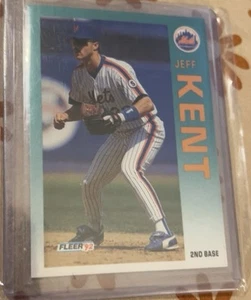 Jeff Kent 1992 Fleer Update Rookie Card #U-104 Mets Giants Dodgers - Imagen 1 de 2