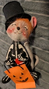 Annalee Halloween Mouse Skeleton As Shown Used *Missing Stick 8" - Picture 1 of 7