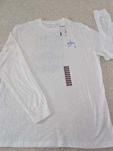 New Guy Harvey XL Mens Long Sleeve 100% Cotton Shirt Double Sided MSRP $30 - Picture 1 of 9