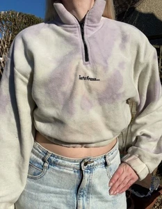 Womens Iets Frans Urban Outfitters Scratch Fleece Sweatshirt Top Size S Small - Picture 1 of 10