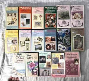 LOTE de 17 CINTAS VHS VIDEO PINTURA DECORATIVA HERRAMIENTA Flores Paisajes - Imagen 1 de 10