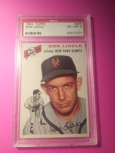 1954 Topps BASEBALL #225 DON LIDDLE PSA 6 - Picture 1 of 2