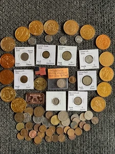 Collectible Junk Drawer Coin Lot US & WORLD SILVER,COPPER, STEEL - Picture 1 of 19