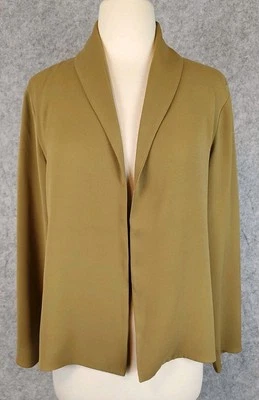 Eileen Fisher Jacket Womens Sz PM 100% Silk Office Siren Corpcore  Lightweight - Image 1 of 4