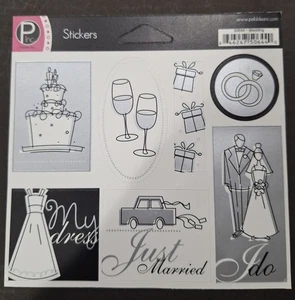 Pebbles Inc Stickers  with Wedding Theme-7 pieces - Picture 1 of 2