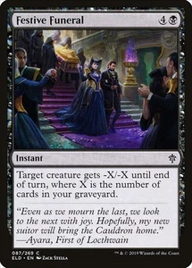Carta MTG-Festive Funeral-Throne of Eldraine-87-EN-EX- C - Imagen 1 de 1