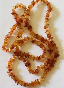 🔆Carnelian Chip Infinity Beaded Necklace - Picture 1 of 6