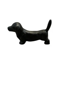 Cast Iron 6.5” Dachshund Door Stop Paperweight Collectible - Picture 1 of 8