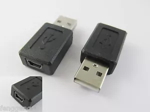 10pcs USB 2.0 A Male Plug To Mini 5 Pin Female Jack Adapter Converter Connector - Picture 1 of 9