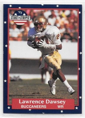 1991 Fleer Stars & Stripes #124 LAWRENCE DAWSEY RC - Tampa Bay Buccaneers - NM/M - Image 1 of 2