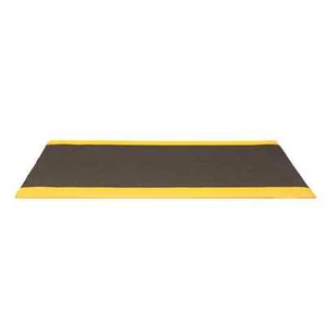 Estera de seguridad antifatiga Herco 27"" x 36"" vinilo de 3/8"" negra/amarillada - Imagen 1 de 3