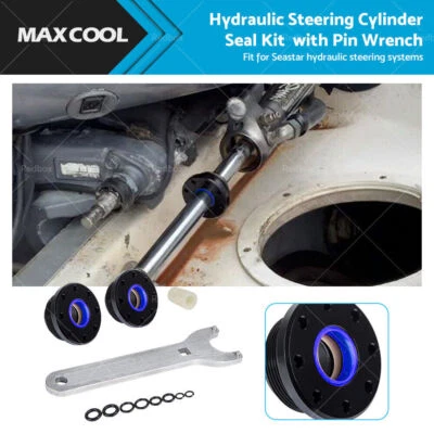 Fit for Seastar Front Mount Hydraulic Steering Cylinder Seal Kit with Pin Wrench - image 1 of 4