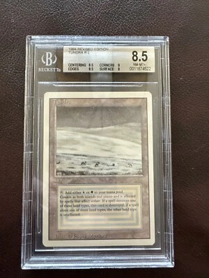 Tundra Dual Land Revised Graded BGS MTG 8.5 NM-MT+8.5/8.5/9/8 (RG) 4522 4RCards - Image 1 of 3