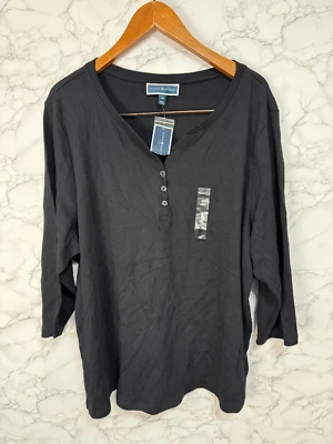 Karen Scott Women’s Blouse Top sz 3X V-Neck NEW #G118 - Image 1 of 4