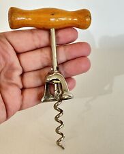 Vintage German Corkscrew with Wooden Handle Open Frame Made In Germany
