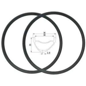 29er MTB Carbon Rims 36mm 30mm Inner 23mm Height Clincher Tubeless Tapeless - Picture 1 of 6