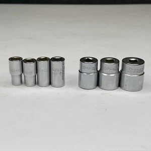 Snap On Tools SAE 6PT 1/4” Drive Shallow TM SET 7pc USA Chrome Sockets - Bild 1 von 12