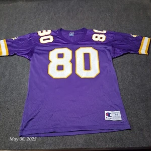 EUC Vintage Cris Carter 80 Champion Jersey 90s Purple Size 44 Mesh - Picture 1 of 7