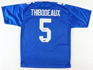 Camiseta deportiva XL firmada por Kayvon Thibodeaux autografiada por los New York Giants (JSA y PIA) - Imagen 1 de 3