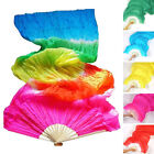 Costume Belly Dance Stage Accessories Colorful Reusable Bamboo Veil Silk Fan