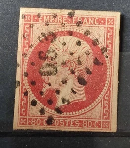 France - Timbre 17 - NAPOLÉON III 80c - Picture 1 of 1