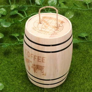Wooden Cask Wooden Ornament Wooden Pencil Holder Miniature Barrels - Picture 1 of 12