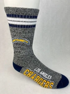 Los Angeles Chargers Got Marbled Stripe Crew Athletic Socks Large - Picture 1 of 1