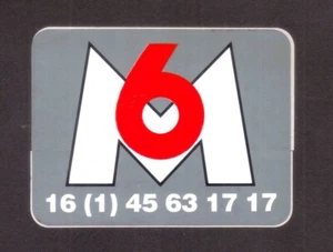 TELEVISION M6  2 x autocollants - Picture 1 of 1