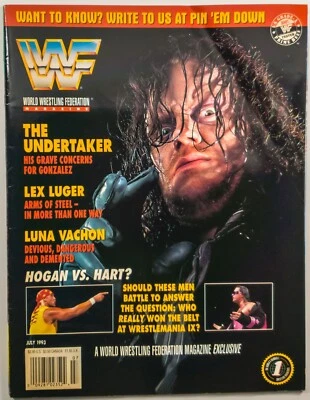 Revista WWF Julio 1993 BUENO con Cubierta de Renovación de Suscripción e Insertos Undertaker Foto 1 de 4