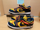Off-White  Nike Dunk Low  LTHR Gold Midnight Navy White CT0856-700 US 10
