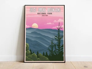 Great Smoky Mountains National Park Travel Print - Home Decor - Picture 1 of 4