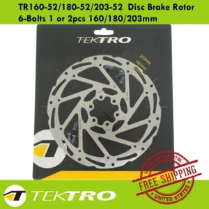 Tektro TR160-52/180-52/203-52  Disc Brake Rotor 6-Bolts 1 or 2pcs 160/180/203mm - Picture 1 of 4
