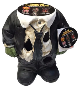 HALLOWEEN ZOMBIE GRUSELIG BELEUCHTET KÜRBIS STÄNDER PROP DEKOR 13" HOCH - Bild 1 von 16
