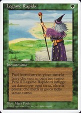 1X Fastbond Revised Edition NM/EX Italian MTG CARD