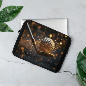 Funda protectora negra para portátil con temática de golf - Imagen 1 de 3
