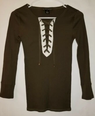 Blusa Top Ralph Lauren Etiqueta Negra Mujer Verde Oliva Tirantes Entrecruzados Talla S/P Foto 1 de 4