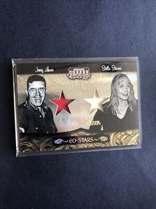 2008 Donruss Americana Co Stars Jerry Lewis Stella Stevens Dual Patch /100