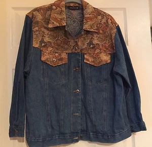 Cool CaroleLittleII blauer Denim mit Pferden & Cowboys WesternStyle Jkt Gr.-1x - Bild 1 von 12