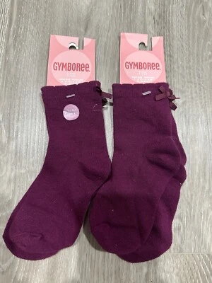 NUEVO CON ETIQUETAS GYMBOREE Invierno Princesa 2005 Lote 2 Calcetines Básicos Púrpura Niña Talla 3-4 Foto 1 de 3